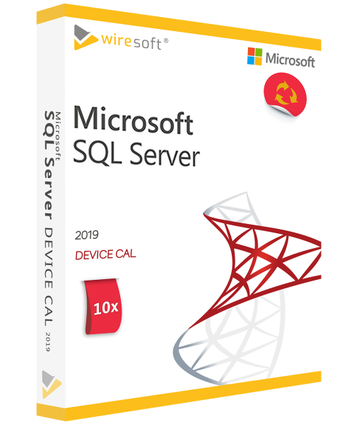 MICROSOFT SQL SERVER 2019 - 10 IEPAKOJUMA IERĪČU CAL