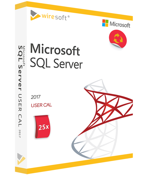 MICROSOFT SQL SERVER 2017 - 25 IEPAKOJUMA LIETOTĀJA CAL